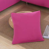 Housse de coussin rose pour canape angle