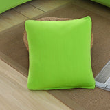 Housse de coussin canape angle vert