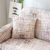 Housse de coussin extensible gris chine