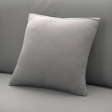 Housse de coussin extensible gris clair