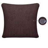 Housse de coussin impermeable marron fonce pour canape