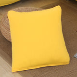 Housse de coussin jaune pour canape angle