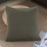 Housse de coussin kaki pour canape