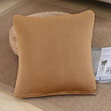 Housse de coussin marron clair pour canape angle