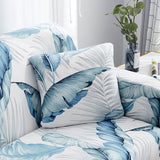 Housse de coussin nature bleu