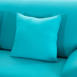 Housse de coussin turquoise pour canape