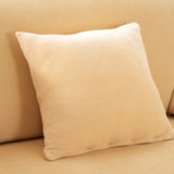 Housse de coussin en velours beige pour canape d'angle