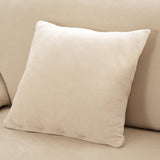 Housse de coussin en velours blanc ecru pour canape