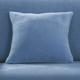 Housse de coussin velours bleu