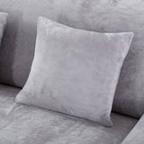 Housse de coussin velours gris
