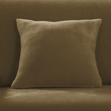 Housse de coussin velours kaki