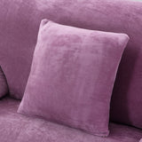 Housse de coussin en velours mauve pour canape d'angle