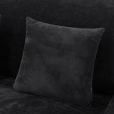 Housse de coussin en velours noir pour canape