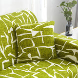 Housse de coussin vert anis pour canape angle