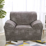 Housse de fauteuil marron chine extensible