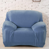 Housse de fauteuil velours bleu