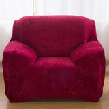 Housse de fauteuil velours bordeaux