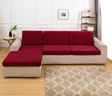 Housse pour assise de canape angle bordeaux