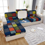 Housse pour assise de canape angle extensible fantaisie