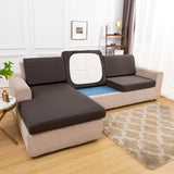 Housse pour assise de canape angle extensible gris anthracite