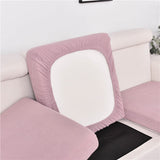 Housse pour assise de canape angle extensible jacquard rose