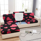 Housse pour assise de canape angle extensible romantique