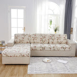 Housse pour assise de canape angle fleurie