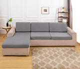 Housse pour assise de canape angle gris clair