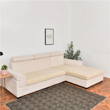 Housse pour assise de canape angle jacquard beige