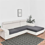 Housse pour assise de canape angle jacquard gris anthracite