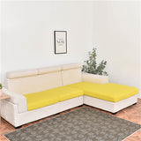 Housse pour assise de canape angle jacquard jaune