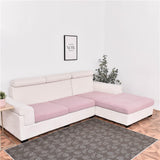 Housse pour assise de canape angle jacquard rose