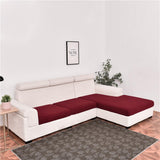 Housse pour assise de canape angle jacquard rouge