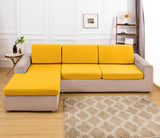 Housse pour assise de canape angle jaune
