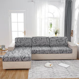 Housse pour assise de canape angle universelle gris