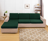 Housse pour assise de canape angle vert imperial