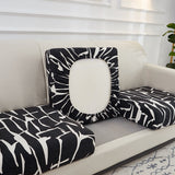 Housse pour assise de canape bi extensible noire