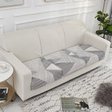 Housse pour assise de canape blanc et gris