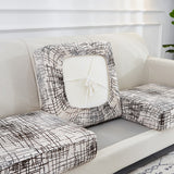 Housse pour assise de canape extensible effet chine