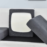 Housse pour assise de canape extensible jacquard gris anthracite