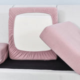 Housse pour assise de canape extensible jacquard rose