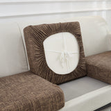 Housse pour assise de canape extensible moderne marron