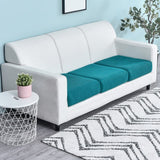 Housse pour assise de canape jacquard bleu canard