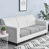 Housse pour assise de canape jacquard gris clair