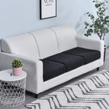 Housse pour assise de canape jacquard noir