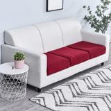 Housse pour assise de canape jacquard rouge
