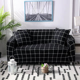 Housse de Canapé Extensible Noir Rayé