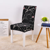Housse de Chaise Fleurie Noir