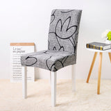 Housse de Chaise Moderne Gris