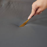 Simili cuir epais et resistant pour housse d'assise de canape d'angle impermeable gris fonce